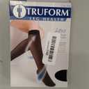 Truform Sheer Compression Stockings, 15-20 mmHg, Women's Knee High Length, 20 Denier, Black, Medium