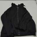 Zeagoo Women's Lightweight Hoodies Full Zip Up Oversized Sweatshirts with Pockets Long Sleeve Thin Casual Hooded Jackets (Large, Black)