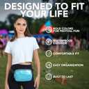Crossbody Belt Bag for Women  Stylish Fanny Pack, Functional and Fashion Waist Packs for Travel, Festivals, and Everyday Use (One_Size, Blue Laser - 1 Pocket)