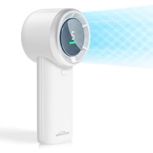 WHATOOK Portable Mini Fan: High Speed Cooling Fan, 10 Hours Battery Life, USB Rechargeable, Small Essentials for Women, Beach Travel, Vacation (White)