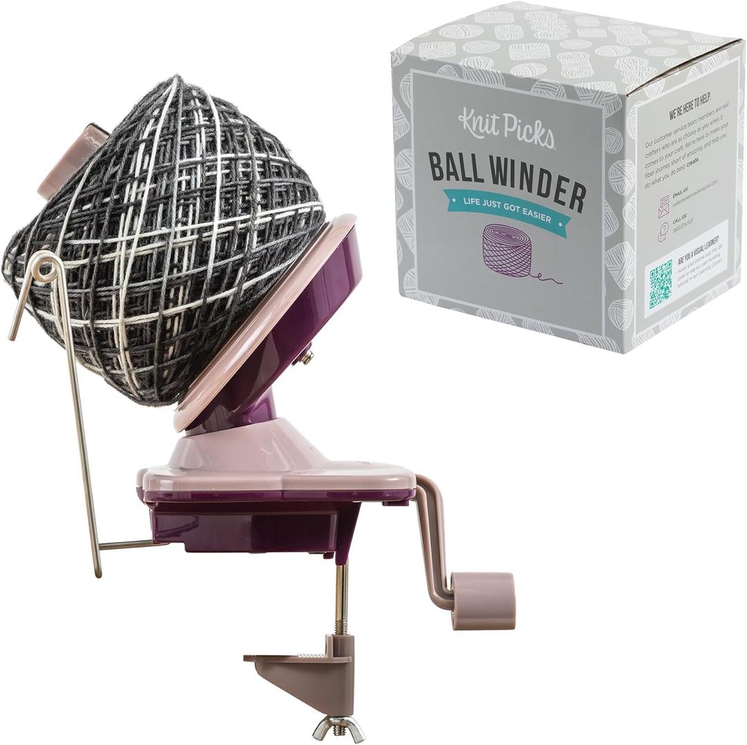 Knit Picks Yarn Ball Winder for Knitting and Crocheting (Purple)