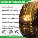 (2-Pack) 13x6.5-6 Flat Free Lawn Mower Tires & Wheels, 13x6.50-6 Solid Tires for Riding Mowers, Garden Tractors & Golf Carts, 3" Centered Hub with 3/4" & 5/8" Bearings Included