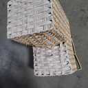 L-Shaped Stair Basket with Handles, Decorative Woven Storage Basket