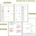 2 x Monthly Planner 2025-2027 - 2 Year Monthly Planner Calendar 2025-2027, July 2025 - June 2027, 8.5" * 11", 24 Months Calendar Planner with Waterproof CoverSpiral Bound, for Office, School Home Planning - Green