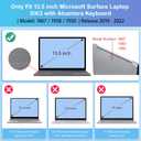 May Chen Case for 13.5" Microsoft Surface Laptop 3/4/5 with Alcantara Palm Rest Model 1867 1958 1950 (2019 2021 2022), Plastic Hard Shell Case with Keyboard Cover + Screen Protector, Stone
