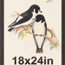 18x24 Frame Walnut Brown with Elegant Concave Design  Large 18 x 24 Poster Frame for Wall, Home, Office & Gallery Display