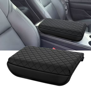 Nilight Center Console Cover Compatible with Tesla Model 3 Tesla Model Y Armrest Cover for Car Vegan Leather Middle Console Cover Car Center Console Cushion Pad (Not Fit for 2024 Tesla Model 3) -Black