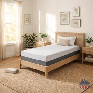 Celestial Sleep 8 Inch Twin Mattress, Made in The USA, CertiPUR-US®, Oeko-Tex®, and Fiberglass-Free™ Certified Cooling Bed, Gel Memory Foam Mattress in a Box - Firm