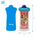 The First Years Disney Mickey Mouse Kids Insulated Sippy Cups - Dishwasher Safe Spill Proof Toddler Cups - Ages 12 Months and Up - 9 Ounces - 2 Count