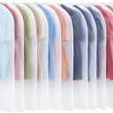 12 Pack Garment Bags for Hanging Clothes - Translucent Suit Bag for Closet Wardrobe Storage Travel - 24" x 42"