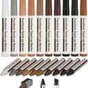 Lifreer Furniture Markers Touch Up Kit, 21 Pcs Wood Scratch Repair Kit with 10 Color Touch Up Pens, Wax Filler Sticks & Sharpener for Wood Floors, Cabinets, Tables, Desks & Bedposts
