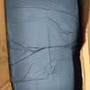 UNIKOME Pinch Pleat Goose Feather Down Comforter - 20% Extra Fill, 108oz, All Season Duvet Insert with 100% Cotton Cover, Cloud-Like Fluffiness (Navy, King,106"X90")