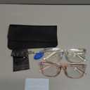 livho High Tech Blue Light Glasses - Advanced Blue Light Blocking Computer Glasses - Screen Fatigue & UV Protection (*B9 Clear+clear Pink)