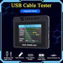 USB Cable Tester with 2.4" Color Screen for eMarker Reading, PD 3.0/3.1 Detection, Resistor and Continuity Check, Compatible with Lightning, Type-C, Micro-B 2.0/3.0, and Mini-B Cables