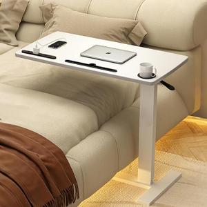 Muvai 30" Large Overbed Table with Wheels Adjustable Height Ideal Bedside Table for Home Medical Use - Rolling Table for Hospital - Over Bed Desk,Versatile Bedside, Lap Desk, Laptop Stand,Black