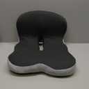 Memory Foam Office Chair Cushion, L-Shaped Integrated Seat Cushions, Chair Seat Cushion for Lower Back Tailbone Protection, Lumbar Support (Black Gray)