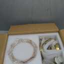 Vintage Bathroom Vanity Light, 3-Light Matte Brass Finish Vanity Light with Flower-Shaped Amber Glass Shades, Retro Wall Sconce for Bathroom, Dressing Table