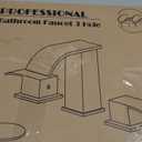 Patent No. : US D967,340 S, GAGALIFE 8 Inch Waterfall Bathroom Faucets 3 Hole - Brushed Nickel Widespread Bathroom Faucet with Pop-up Drain, Two Handle Bathroom Sink Faucet, Patent No. : US D967,340 S