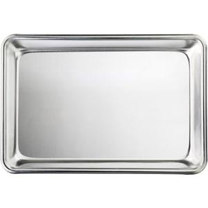 New Star Foodservice Commercial-Grade 18-Gauge Aluminum Sheet Pan/Bun Pan (9 2/3 W x6 2/3 L x1 H (1/8 size))