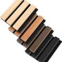 4-Pack 4.7" x 5.9" Wood Slat Wall Panel, Soundproof Wooden Paneling for Interior Wall Decor, Wood Slat Acoustic Panels for Wall- 4 Colors Samples Pack