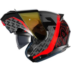 HAX Amatista Modular Flip-Up Dual Visor Motorcycle Helmet - DOT/ECE Approved, Lightweight, Comfortable, and Stylish Helmet for Men and Women (Wind Red XXL)