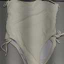 Women's Sexy One Piece Bathing Suit Tummy Control Swimsuit (Medium, Cream)