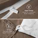 Bedsure Coffee Duvet Cover King Size - 3 Pieces Prewashed Cotton-Like Extra Soft Bedding Set, Includes 1 Duvet Cover 104x90 Inches with Zipper Closure & 2 Pillow Shams, Comforter Not Included