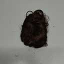 Women Short Human Hair Topper Clip in Top Hairpiece Curly Weave Closure Natural Replacement Hair Piece Wiglet Hairpiece for Thinning Hair 13x14cm Dark Brown 10"