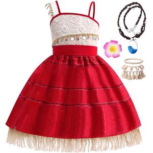 OFIHIDO Princess Costume for Girls,Princess Dress for Kids with Accessories,Halloween Costume for Girls Kids Dress Up (4-5 Years)