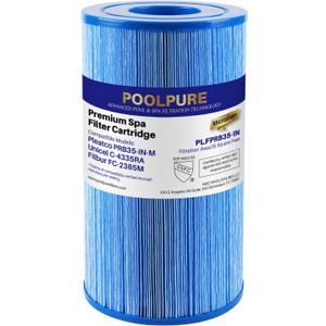 POOLPURE Antimicrobial Spa Filter Replaces Pleatco PRB35-IN-M, Unicel C-4335RA, Guardian 409-219, Filbur FC-2385M, 03FIL1300, 17-2482, 25393, 303557, 817-3501, 5 X 9 Drop in Hot Tub Filter, 1 Pack POOLPURE Antimicrobial Spa Filter Replaces Pleatco PRB35-IN-M, Unicel C-4335RA, Guardian 409-219, Filbur FC-2385M, 03FIL1300, 17-2482, 25393, 303557, 817-3501, 5 X 9 Drop in Hot Tub Filter, 1 Pack