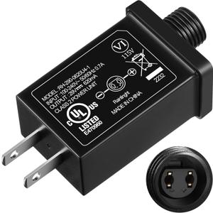 Feekoon 29V 18W Class 2 LED Power Supply Transformer Replacement, Waterproof IP44 US Plug Adapter, Seasonal LED Driver Low Voltage for Christmas Lighting Holiday String Light Outdoor(1 Pack)