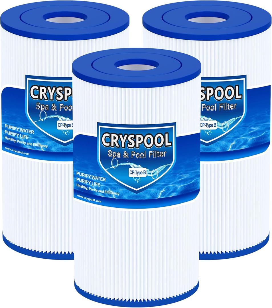 Cryspool Type B Filter Compatible with 29005E, Easy Set Above Ground Pool Filters, 3 Pack