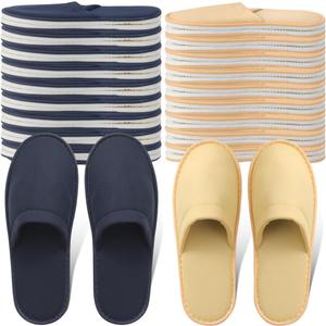 Yeios 20 Pairs Disposable Slippers for Guests Hotel Slippers Spa Slippers Non-slip Washable House Slipper Bulk for Adult for Men and Women