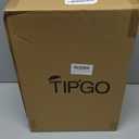 TIPGO Bathroom Trash Can with Lid, 4 Gallon / 15 Liter Small Garbage Can, Press Top Bin, Plastic Wastebasket with Pop-Up Lid for Bedroom, Living Room, Office (Black)