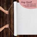 J&A Homes White Wedding Aisle Runner - Professional-Grade Nylon, Includes Tape Double-Sided Adhesive - Disposable Scroll Pattern Runner Great for Indoor or Outdoor Weddings, Prom, Parties, 3' x 50'