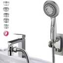 Faucet Shower Head Sink Sprayer Attachment,ON/OFF 79" Faucet Extender Hose Sprayer Set with 5 Adapters,Brass Diverter Valve with Aerator for Bathtub,Utility Sink, Laundry Room, Garden