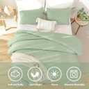 ROSGONIA Oversized Queen Comforter Sage Green, 3pcs (1 Green Comforter & 2 Pillowcases) Lightweight Oversized Queen Comforter Sets Bedding Blanket Quilts