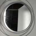 Hicarer 4 Pcs Decorative Wall Mirror Round Modern Mirror Circle Mirror Wall Art Ring Metal Mirror Wall Decor Wall Mounted Mirror for Bedroom Living Room Entryway Dining Room Hallway (Silver), 
14.96"L x 14.57"W