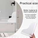 Shower Splash Guard Kit, Large Splash Guards for Bathtub Waterproof Self-Adhesive Shower Corner Guards to Keep Water in Shower or Bath, Pack of 2 (9.1 x 7.1 inches) (White)