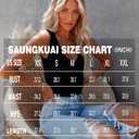 SAUNGKUAI Women's Bodysuit Plunge Deep V Neck Backless Sleeveless Going Out Tank Tops Thong Body Suits Leopard (Black, S)