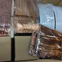 Sylans 700PCS Rose Gold Lace Disposable Dinnerware Set for 100 Guests