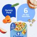 Gerber Toddler Food Variety 6 Pack, All Day Favorites, Breakfast, Lunch & Dinner (EXP 09/29/26)