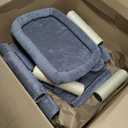 Cat Tree with 2 Condos, Top Perch, Scratching Posts, Sisal Ladder and Plush Ball for Indoor Cats, 34 Inches