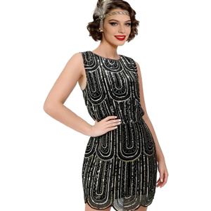 ELECLAND Women's 1920s Vintage Sequin Dress