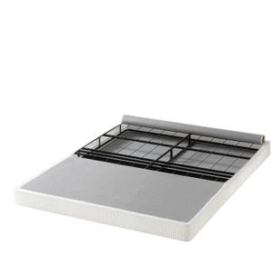 ZINUS No Assembly Metal Box Spring / 4 Inch Grey Mattress Foundation / Sturdy Metal Structure, Queen