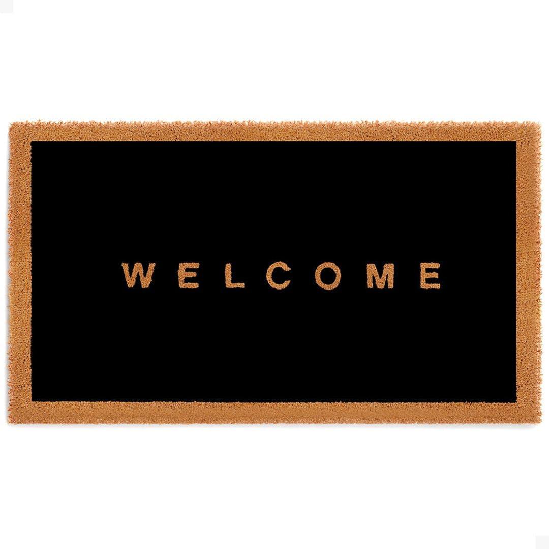 THEODORE MAGNUS Door Mat  Coir Doormat for Outdoor Entrance, Durable Welcome Mat with Non-Slip Backing, Perfect for Front Door and Entryway - Outdoor/Indoor - Welcome Canvas - 17" x 30" (1'5" x 2'6" (Rectangular))