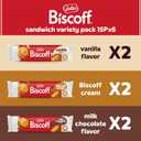 Lotus Biscoff Sandwich Cookies, Variety Pack, Biscoff Cream/Vanilla Cream/Milk Chocolate Cream, 15 Cookies per pack, 5.29 Ounces (Pack Of 6)