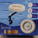 PetLovers Cat Desk Bed - Plush Elevated Desk Bed Attachment with Removable Washable Cushion, 360° Swivel Arm, Secure Clamp - Keeps Your Pet Close While You Work or Play