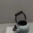Le Creuset Enamel On Steel Demi Tea Kettle with Metal Finishes, 1.25 qt., Sea Salt (1.3 Quarts)