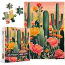 Cactus Puzzle for Adults - 1000 Piece Desert Plant & Mountain Landscape Nature Succulent Jigsaw Puzzle